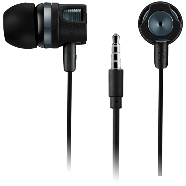 CANYON EP-3 Stereo earphones with microphone, Dark gray, cable length 1.2m, 21.5*12mm, 0.011kg