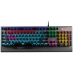 CANYON Wired multimedia gaming keyboard with lighting effect, 20pcs rainbow LED & 19pcs RGB light, N