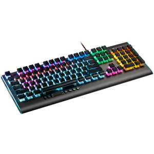 CANYON Wired multimedia gaming keyboard with lighting effect, 20pcs rainbow LED & 19pcs RGB light, N