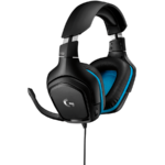 LOGITECH G432 Wired Gaming Headset 7.1 - LEATHERETTE - BLACK/BLUE - USB