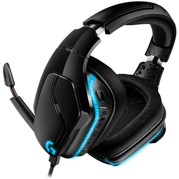 LOGITECH G635 LIGHTSYNC Wired Gaming Headset 7.1 - BLACK - USB