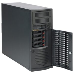 Supermicro Chassis SC733TQ-668B, Mid Tower, 4x 3.5" SAS/SATA Backplane for Hot-Swappable Drives, 2x