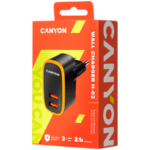 CANYON H-02 Universal 2xUSB AC charger (in wall) with over-voltage protection, Input 100V-240V, Outp