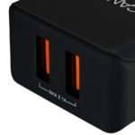 CANYON H-03 Universal 2xUSB AC charger (in wall) with over-voltage protection, Input 100V-240V, Outp
