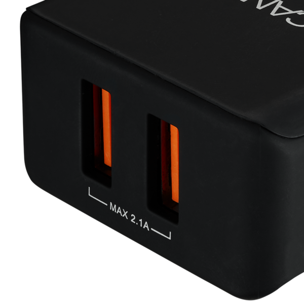 CANYON H-03 Universal 2xUSB AC charger (in wall) with over-voltage protection, Input 100V-240V, Outp