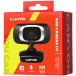 CANYON C3 720P HD webcam with USB2.0. connector, 360° rotary view scope, 1.0Mega pixels, Resolution