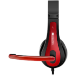 CANYON HSC-1 basic PC headset with microphone, combined 3.5mm plug, leather pads, Flat cable length