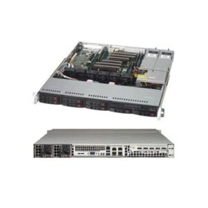 Supermicro Server Chassis CSE-113MFAC2-R804CB, 1U, MB ATX 12x10, 8x2.5 Hot-swap SAS3/SAS2/SATA Hybri