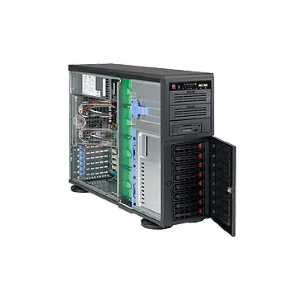 Supermicro SuperChassis CSE-743TQ-903B-SQ 4U (Tower), Max. MB sizes - E-ATX, 8x3.5" hot-swap, 7x FH