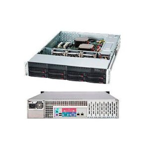 Supermicro CSE-825TQC-600LPB chassis, 2U, 8 x 3.5" hot-swap SAS/SATA bays, 7 Low Profile Expansions