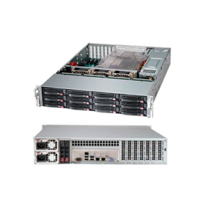Supermicro chassis CSE-826BE1C4-R1K23LPB, 2U, Dual and Single Intel and AMD CPUs, 2.12 x 3.5" hot-sw