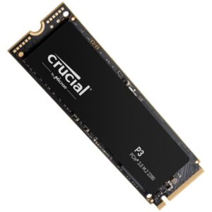 Crucial SSD P3 500GB M.2 2280 PCIE Gen3.0 3D NAND, R/W: 3500/1900 MB/s, Storage Executive + Acronis