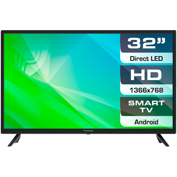 Prestigio LED LCD TV 32"(1366x768) TFT LED, 220cd/m2, USB, HDMI, VGA, RCA, CI+ slot, Coaxial, Multim