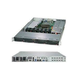 Supermicro server barebone SYS-5019C-WR 1U, Single Socket H4  E-2100 series, 4 DIMM slots, 4 Hot-swa