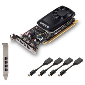 PNY NVIDIA Video Card Quadro P1000 GDDR5 4GB/128bit, 640 CUDA Cores, PCI-E 3.0 x16, 4xminiDP, Cooler