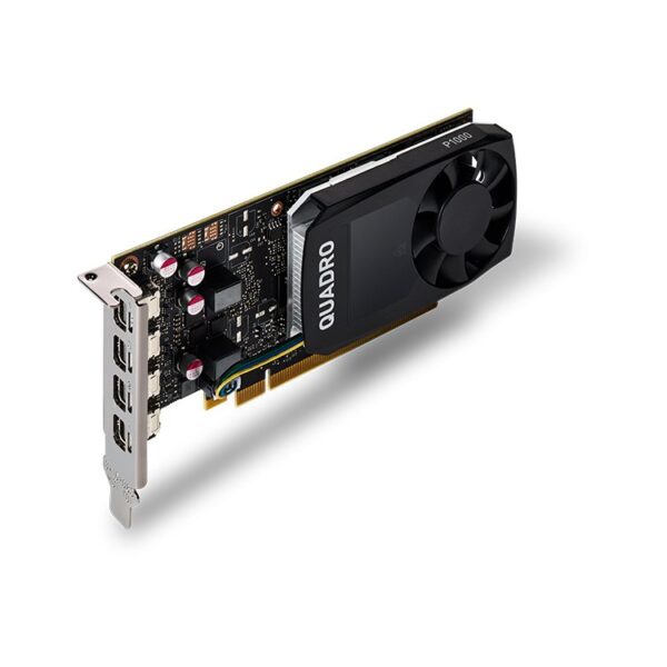 PNY NVIDIA Video Card Quadro P1000 GDDR5 4GB/128bit, 640 CUDA Cores, PCI-E 3.0 x16, 4xminiDP, Cooler