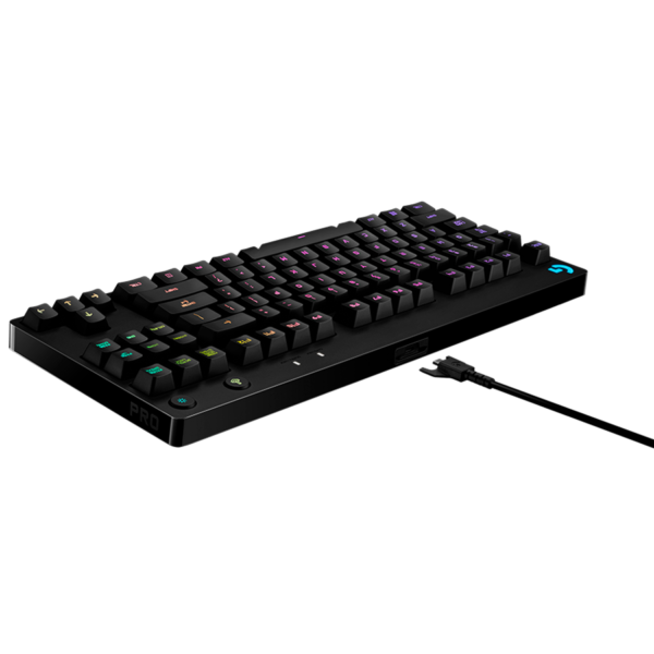 LOGITECH G PRO TKL Corded Mechanical Gaming Keyboard - BLACK - RUS - USB - CLICKY