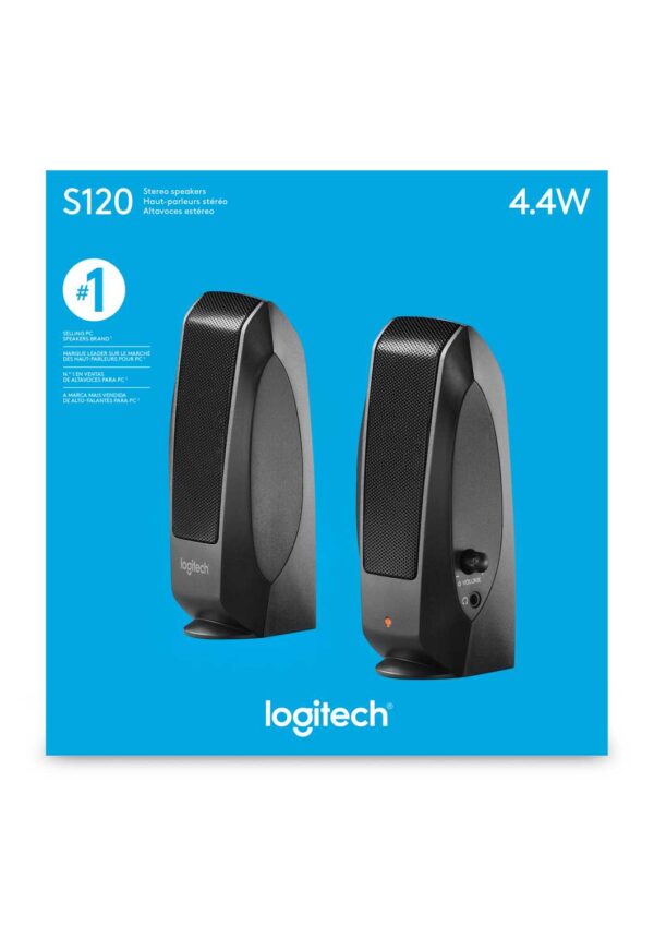 LOGITECH S120 Stereo Speakers - BLACK - 3.5 MM - B2B