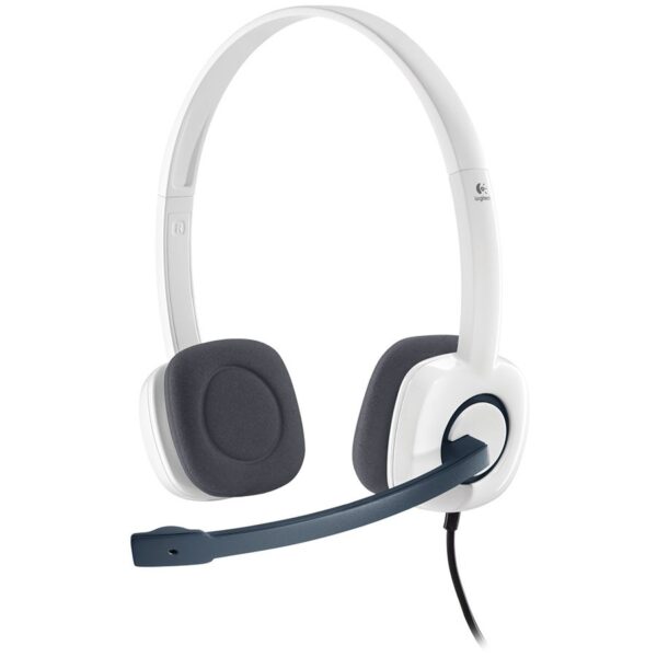 LOGITECH H150 Corded Stereo Headset - CLOUD WHITE - Dual Plug