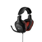 LOGITECH G332 Wired Gaming Headset - LEATHERETTE - BLACK/RED - 3.5 MM