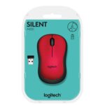 Мышь беспроводная Logitech M220 Silent Red (красная, оптическая, 1000dpi, 2.4 GHz/USB-ресивер, бесшу