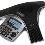 SoundStation IP 5000 conference phone with factory disabled media encryption. 802.3af Power over Eth