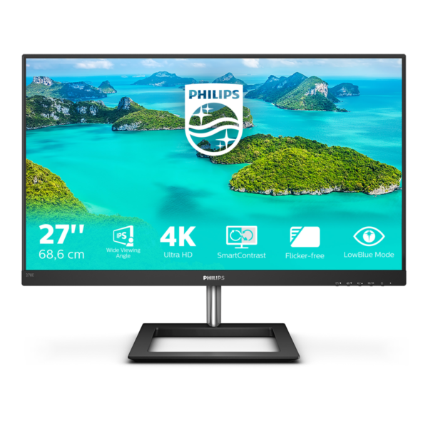 278E1A/00  Монитор LCD 27'' 16:9 4K 3840х2160 IPS, nonGLARE, 350cd/m2, H178°/V178°, 1000:1, 16.7M Co