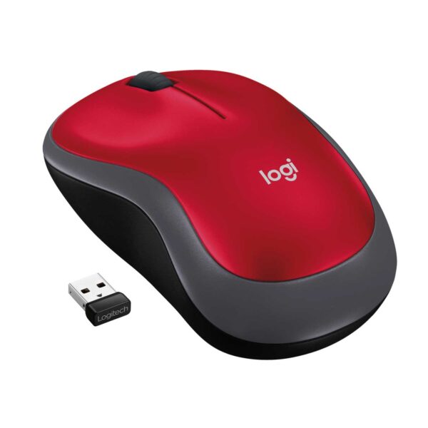 Мышь беспроводная Logitech M185 Red (красная, оптическая, 1000dpi, 2.4 GHz/USB-ресивер) (M/N: MR0087