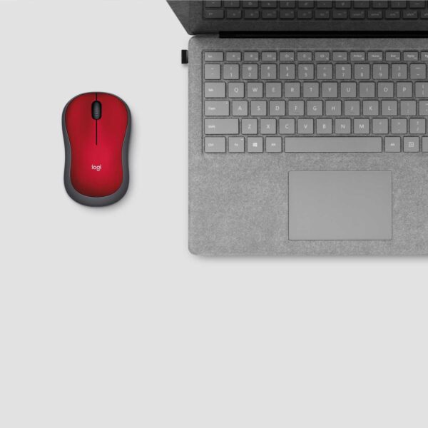 Мышь беспроводная Logitech M185 Red (красная, оптическая, 1000dpi, 2.4 GHz/USB-ресивер) (M/N: MR0087