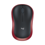 Мышь беспроводная Logitech M185 Red (красная, оптическая, 1000dpi, 2.4 GHz/USB-ресивер) (M/N: MR0087