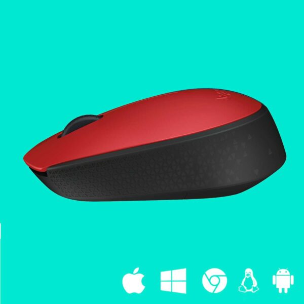 Мышь беспроводная Logitech M171 Red (красная, оптическая, 1000dpi, 2.4 GHz/USB-ресивер) (M/N: M-R006