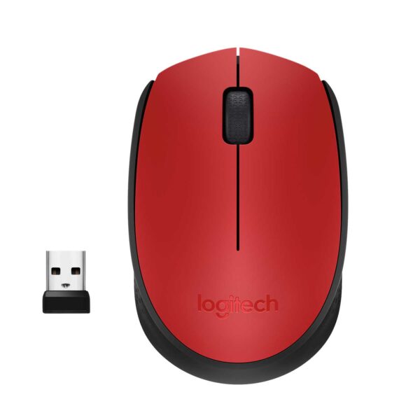 Мышь беспроводная Logitech M171 Red (красная, оптическая, 1000dpi, 2.4 GHz/USB-ресивер) (M/N: M-R006