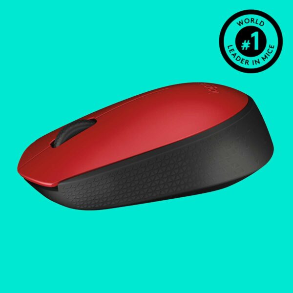 Мышь беспроводная Logitech M171 Red (красная, оптическая, 1000dpi, 2.4 GHz/USB-ресивер) (M/N: M-R006