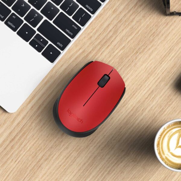 Мышь беспроводная Logitech M171 Red (красная, оптическая, 1000dpi, 2.4 GHz/USB-ресивер) (M/N: M-R006