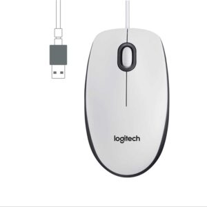 Мышь Logitech M100 White (белая, оптическая, 1000dpi, USB, 1.8м) (M/N: M-U0026)