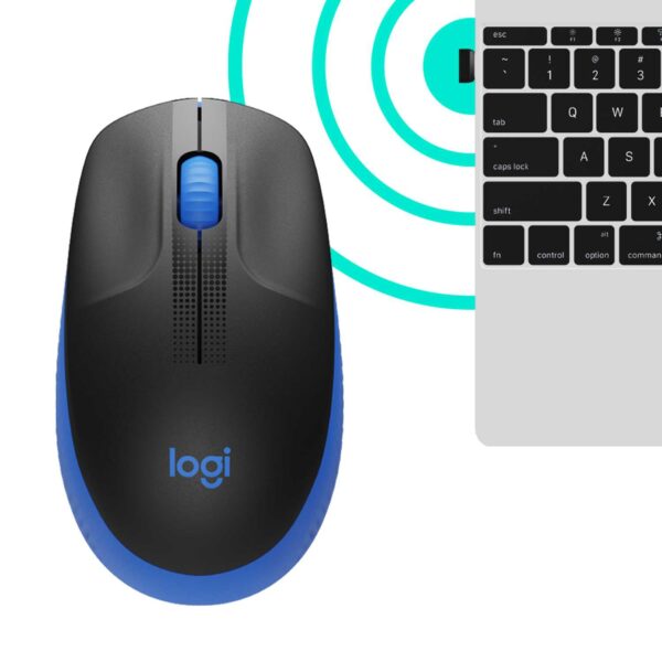 Мышь беспроводная полноразмерная Logitech M190 Blue (M/N: MR0087 / CU0019)