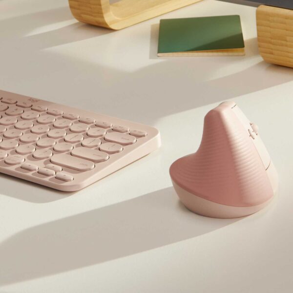 Мышь беспроводная Logitech LIFT ROSE (400-4000 dpi, Bluetooth, USB-ресивер Logi Bolt®, 4 настраиваем