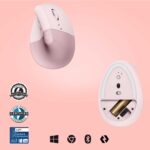 Мышь беспроводная Logitech LIFT ROSE (400-4000 dpi, Bluetooth, USB-ресивер Logi Bolt®, 4 настраиваем