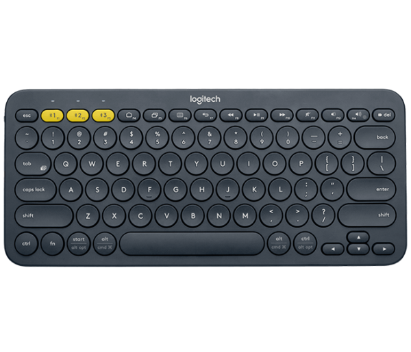 Клавиатура беспроводная Logitech K380 (DARK GREY, Multi-Device, Bluetooth Classic (3.0), 2 батарейки