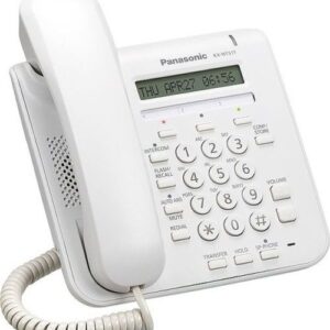 Panasonic KX-NT511PRUW IP системный телефон, 3 кнопки DSS, 1-строчный экран, 2 порта 100Base-TX