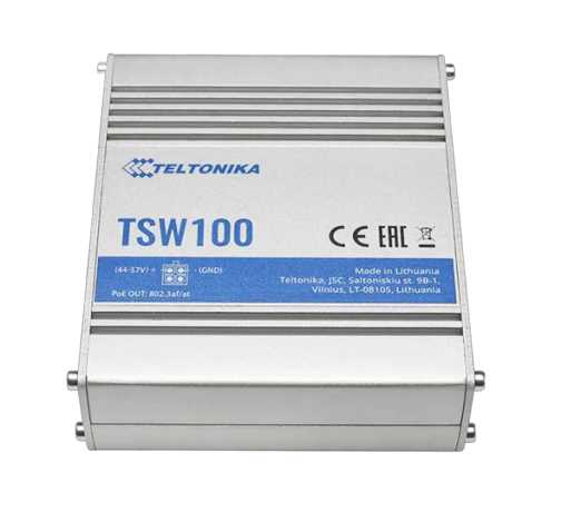 Неуправляемый  промышленный коммутатор модели TSW100  /5 10/100/1000 ports PoE+Switch  коммутатор