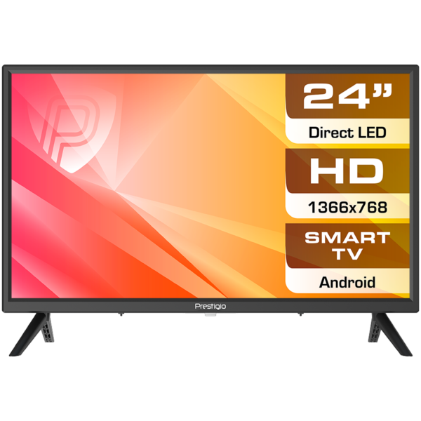 Prestigio LED LCD TV 24"(1366x768) TFT LED, 200cd/m2, USB, HDMI, CI+ slot, Optical, Multimedia playe