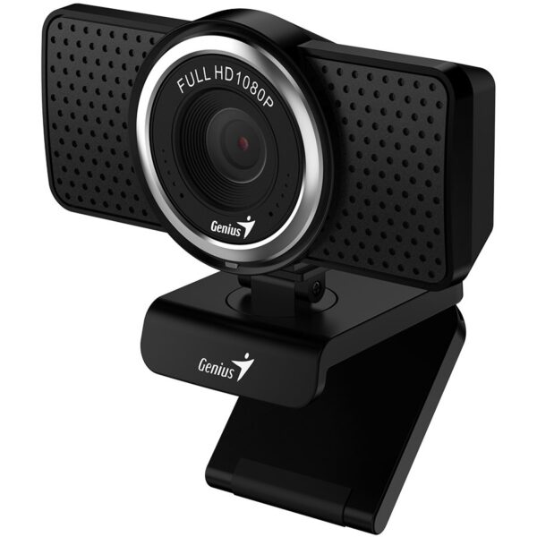 GENIUS ECam 8000, black, Full-HD 1080p webcam, swiveling, tripod-ready design, USB, built-in microph