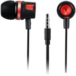 CANYON EP-3 Stereo earphones with microphone, Red, cable length 1.2m, 21.5*12mm, 0.011kg