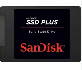 SanDisk SSD PLUS 1TB SSD, 2.5” 7mm, SATA 6 Gbit/s, Read/Write: 535 MB/s / 450 MB/s