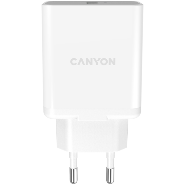 Canyon, Wall charger with 1*USB, QC3.0 18W, Input: 110V-240V, Output:Output: DC 5V/3A,9V/2A,12V/1.5A