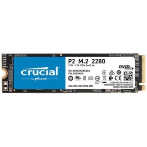 CRUCIAL P2 250GB SSD, M.2 2280, PCIe Gen3 x4, Read/Write: 2100/1150 MB/s, Random Read/Write IOPS: 17