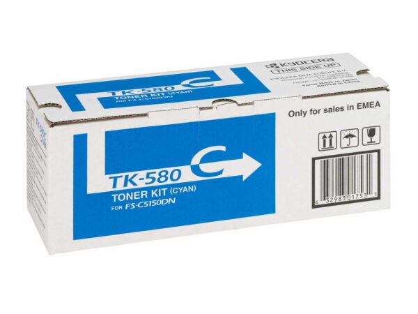 Тонер-картридж TK-580C 2 800 стр. Cyan для FS-C5150DN