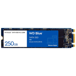 SSD WD Blue SN550 250GB, M.2, PCIe NVMe Read/Write: 2400 / 950 MB/s, 170k/135k IOPS, TBW 150TB