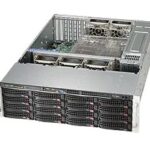 Supermicro server chassis CSE-836BE1C-R1K23B, 3U, 16 x 3.5'' hot-swap SAS/SATA drive bay with SES2,